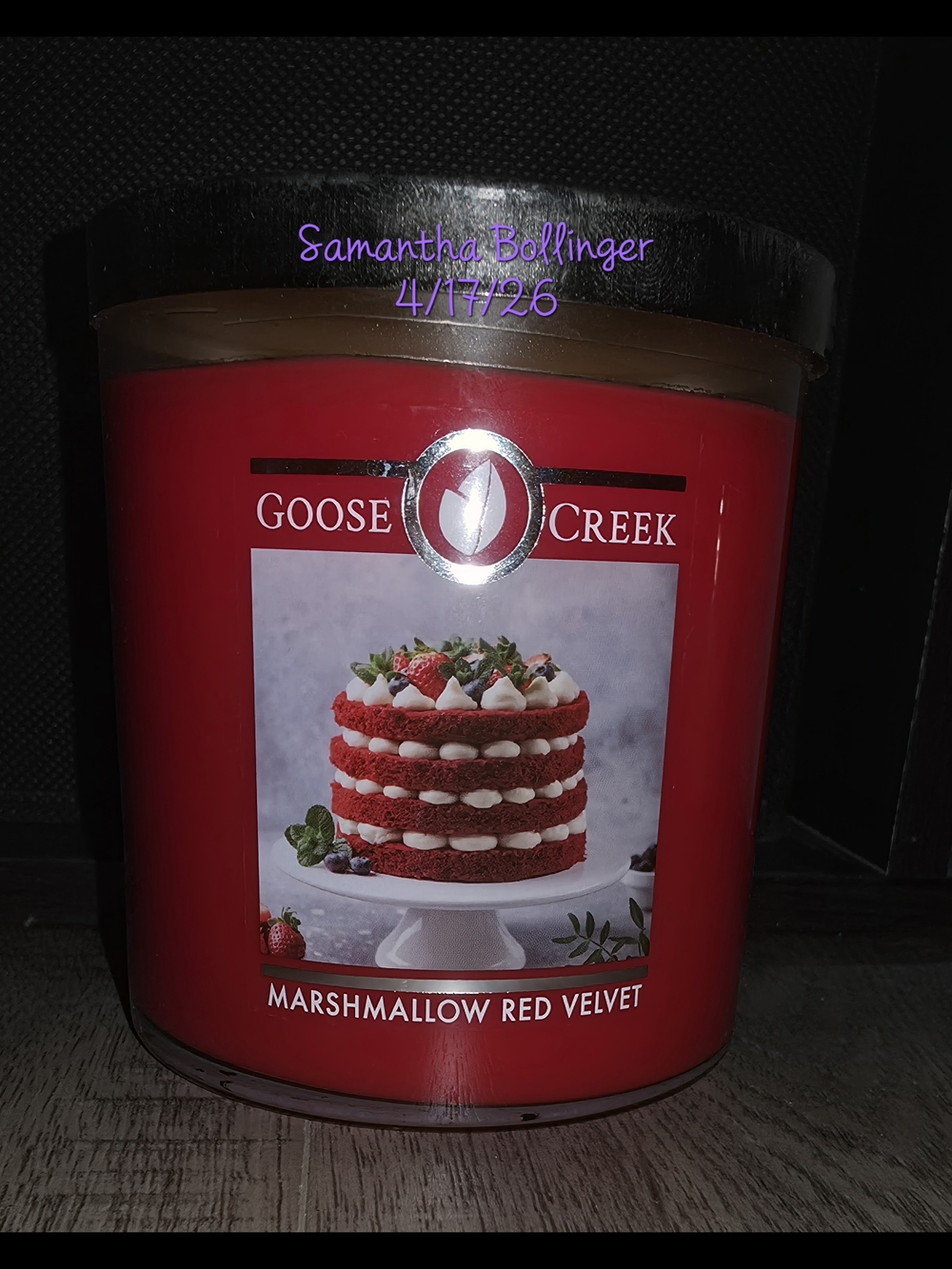Goose Creek Marshmallow Red Velvet 3-Wick Candle